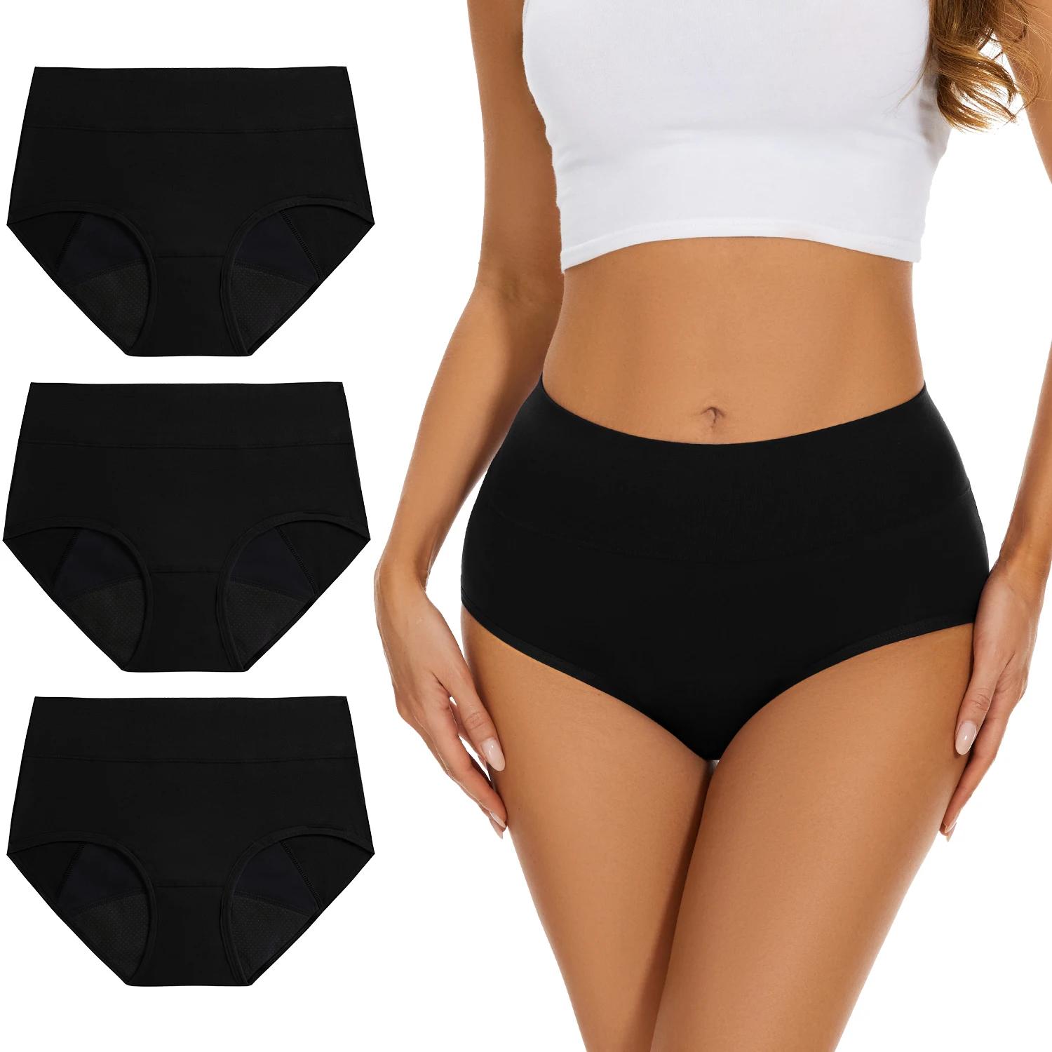 3 unids/lote de bragas menstru - Period Panty Absorbent reseña y precio