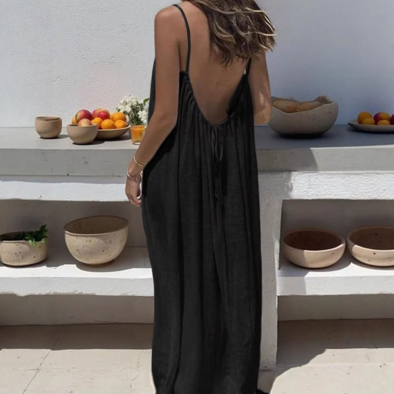 Nuevo Vestido Largo Holgado si - Strapless Bra Backless reseña y precio